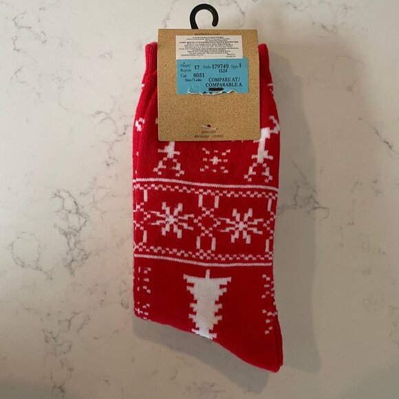 K. Bell Womens 2 Pairs Theme Polyester Spandex Socks Red Wht Grey Blk Sz OS NWT - Picture 4 of 6